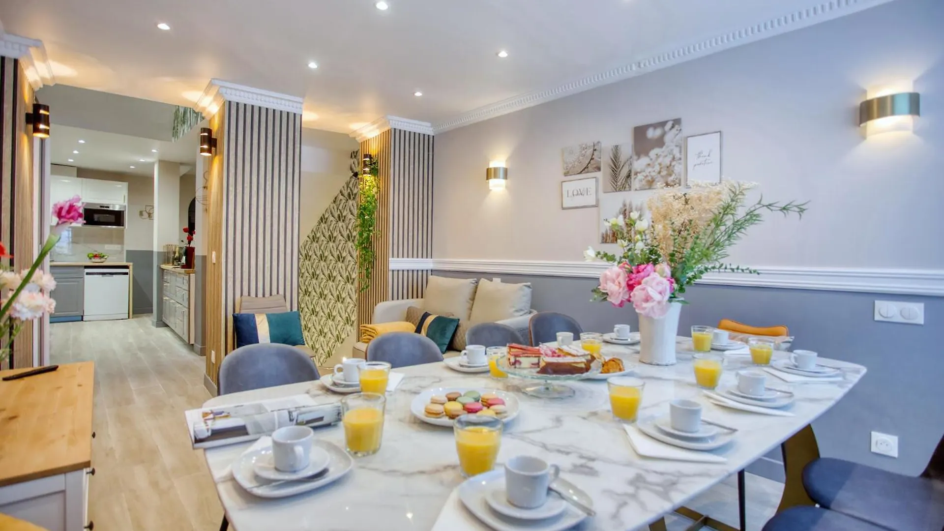 Elegant Triplex In - Ideal For 10 - Aircon Apartment Paris